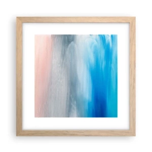 Póster en marco roble claro - Elementos: aire - 30x30 cm