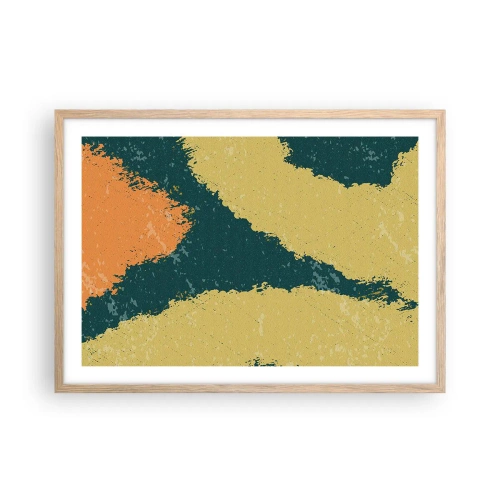 Póster en marco roble claro - Abstracción - a cámara lenta - 70x50 cm