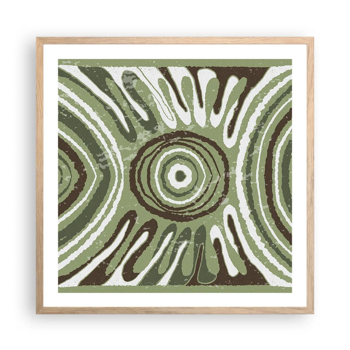 Póster en marco roble claro - Explosión de emociones - 60x60 cm
