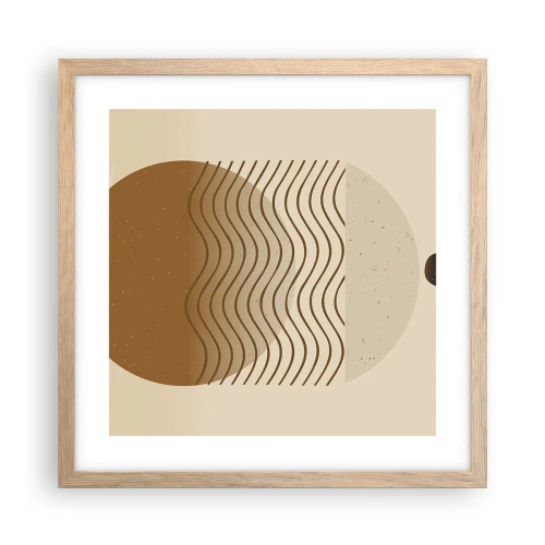 Póster en marco roble claro - Sobre el origen de las figuras geométricas - 40x40 cm