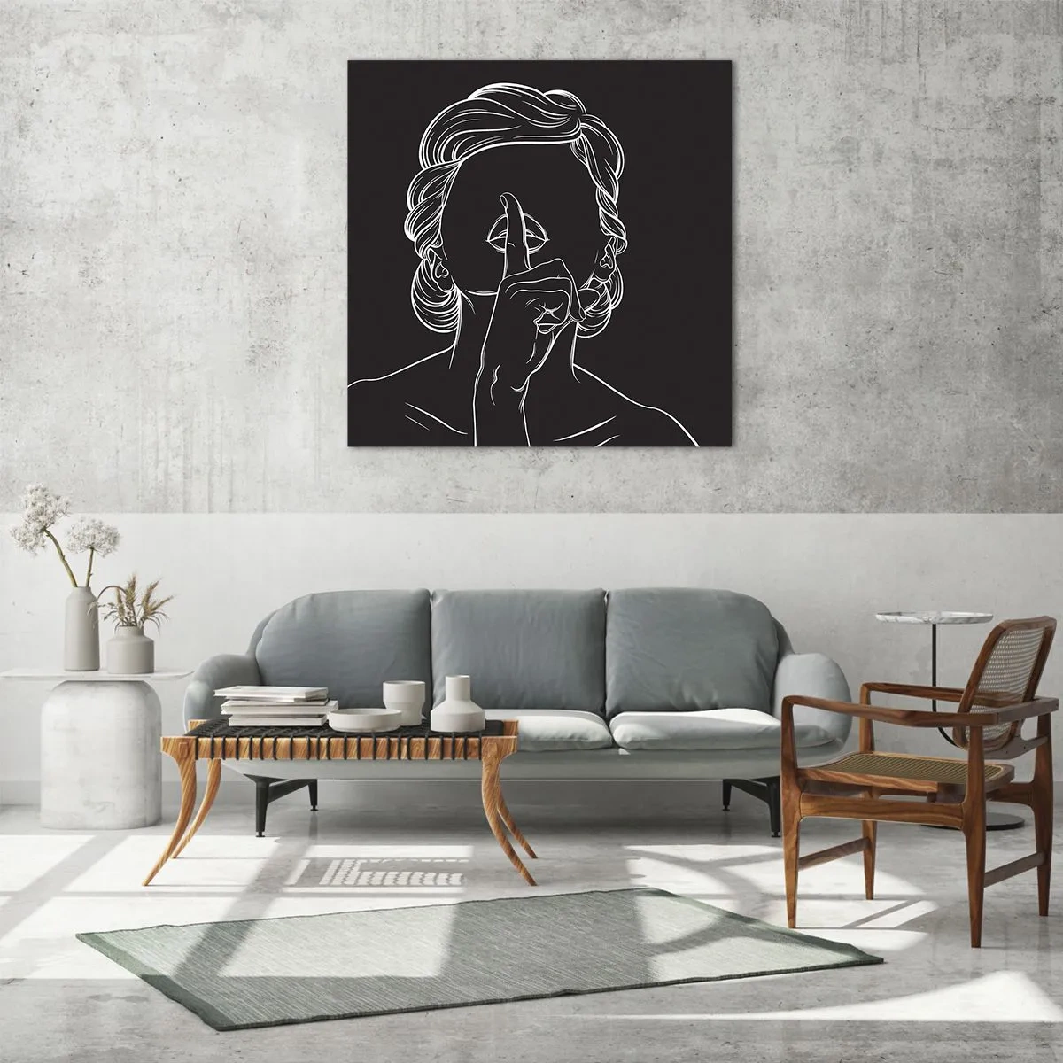 Cuadro sobre vidrio - Impresiones sobre Vidrio - La belleza florece en silencio - 70x70 cm