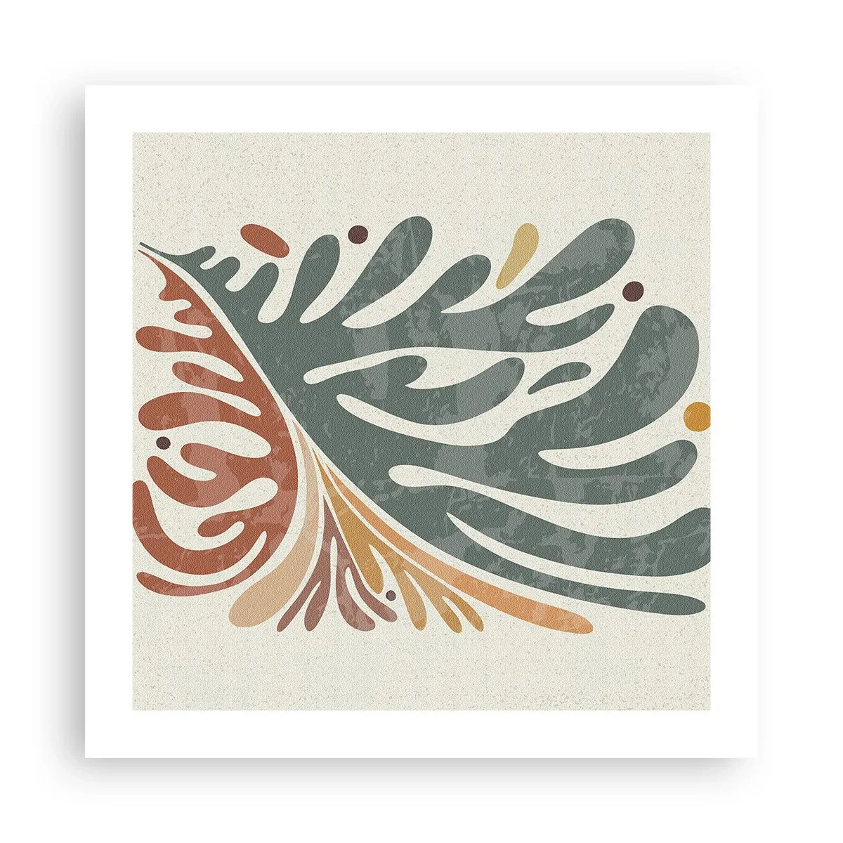 Póster - Hoja multicolor - 50x50 cm