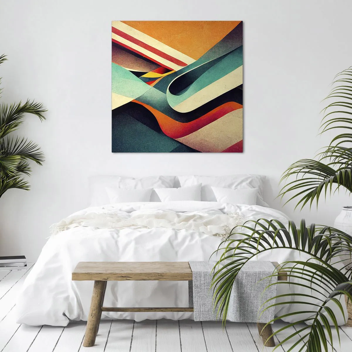 Cuadro sobre lienzo - Impresión de Imagen - Composición intensa - 70x70 cm