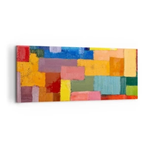 Cuadro sobre lienzo - Impresión de Imagen - Cada una diferente, todas coloridas - 100x40 cm
