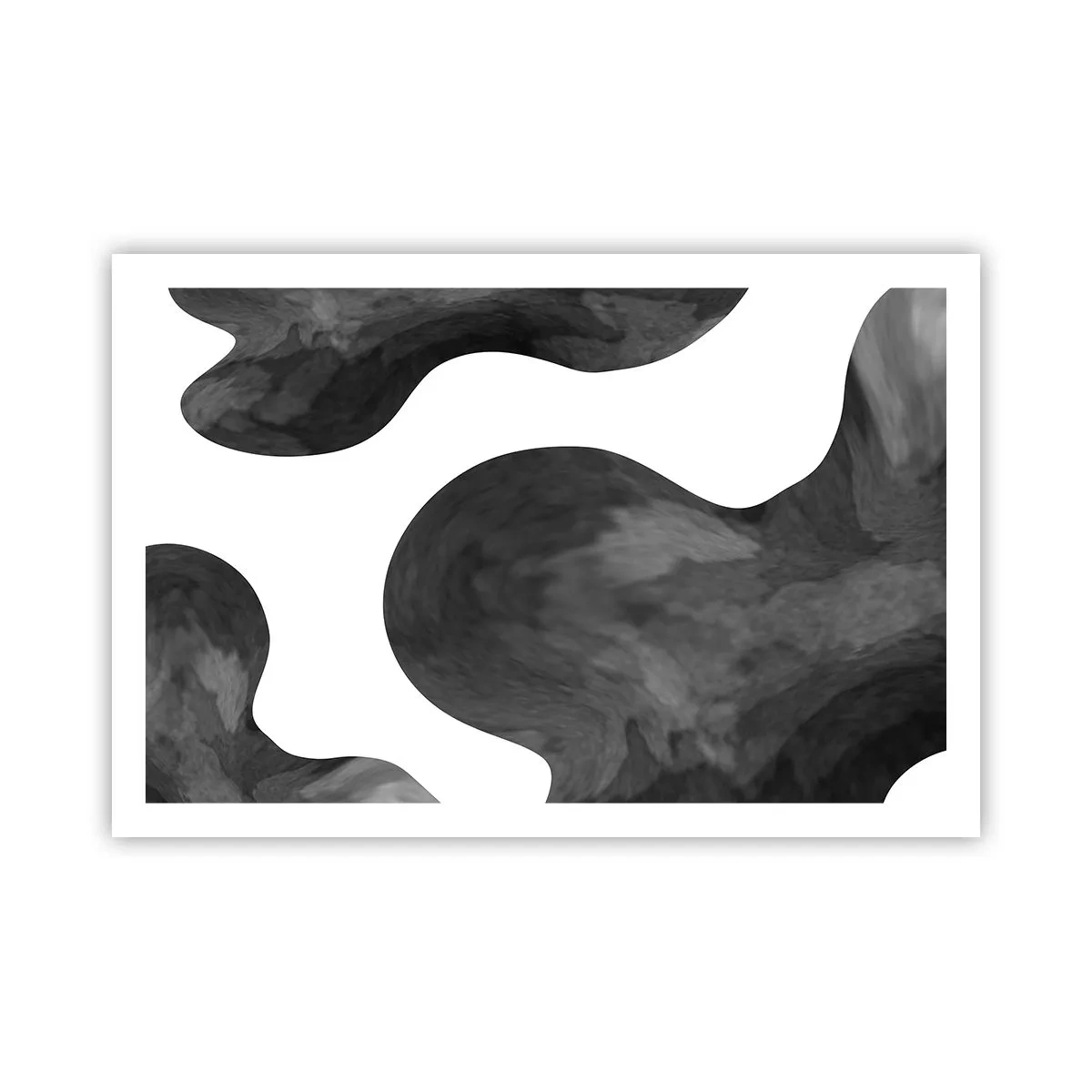 Póster - El blanco fluye sobre el negro - 91x61 cm