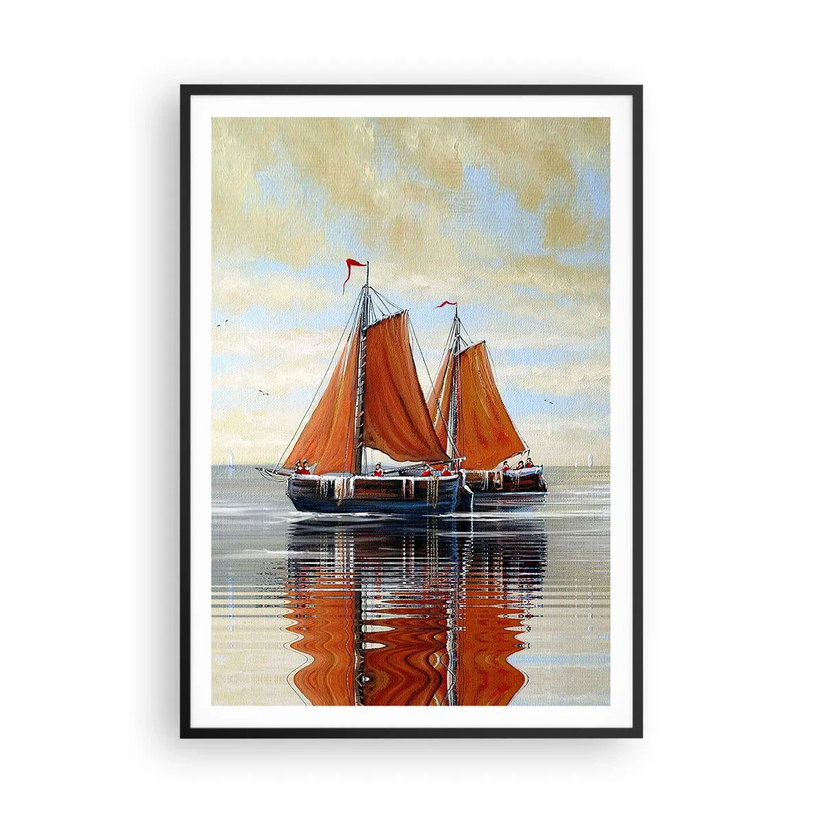 Póster en marco negro - Navega, marinero.... - 70x100 cm