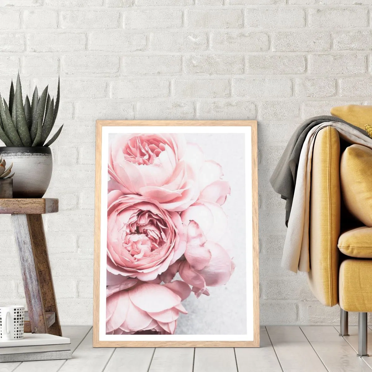 Póster en marco roble claro - Para los románticos - 40x50 cm