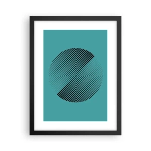Póster en marco negro - El círculo: una variación geométrica - 30x40 cm