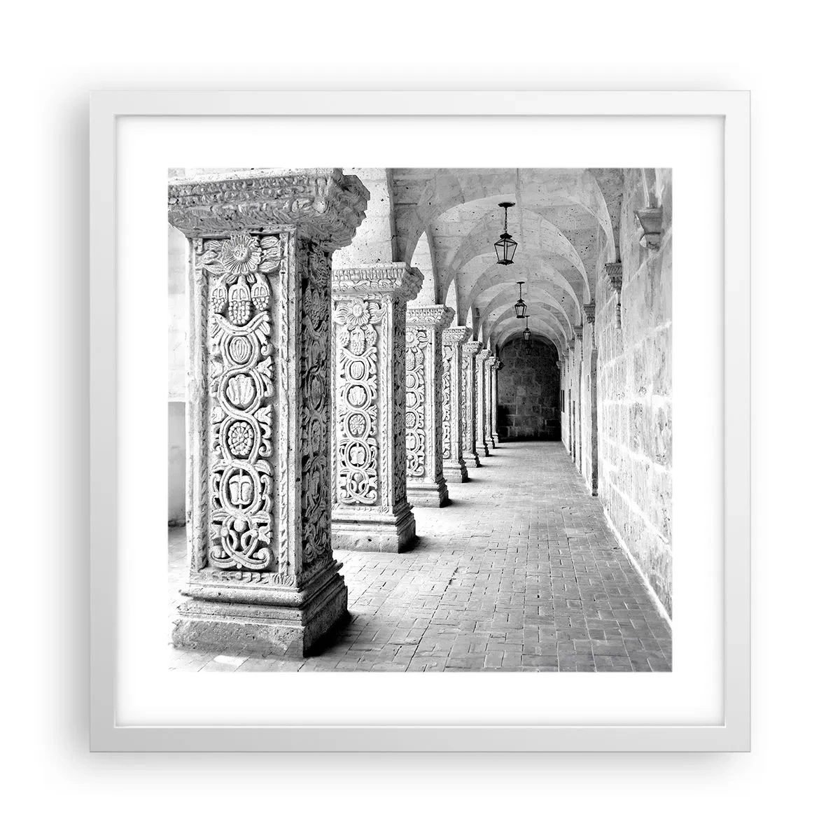 Póster en marco blanco - ¿Y adónde nos llevará...? - 40x40 cm