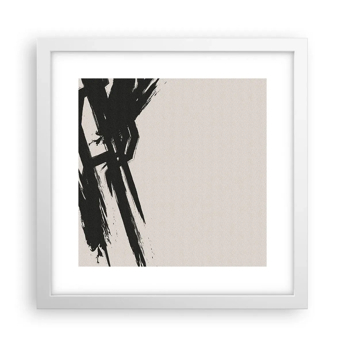 Póster en marco blanco - Impulso imparable - 30x30 cm