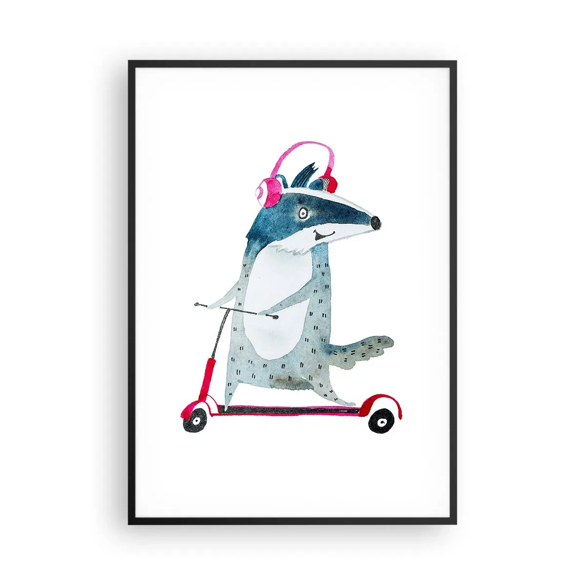 Póster en marco negro - Alegrías de tejón - 70x100 cm