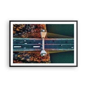 Póster en marco negro - Más allá de las aguas, más allá de los bosques - 91x61 cm