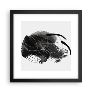 Póster en marco negro - Salió de la negrura - 30x30 cm