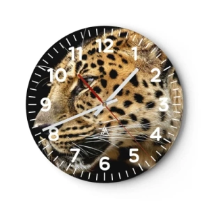 Reloj de pared - Reloj de vidrio - Tranquilo, concentrado, preparado - 40x40 cm