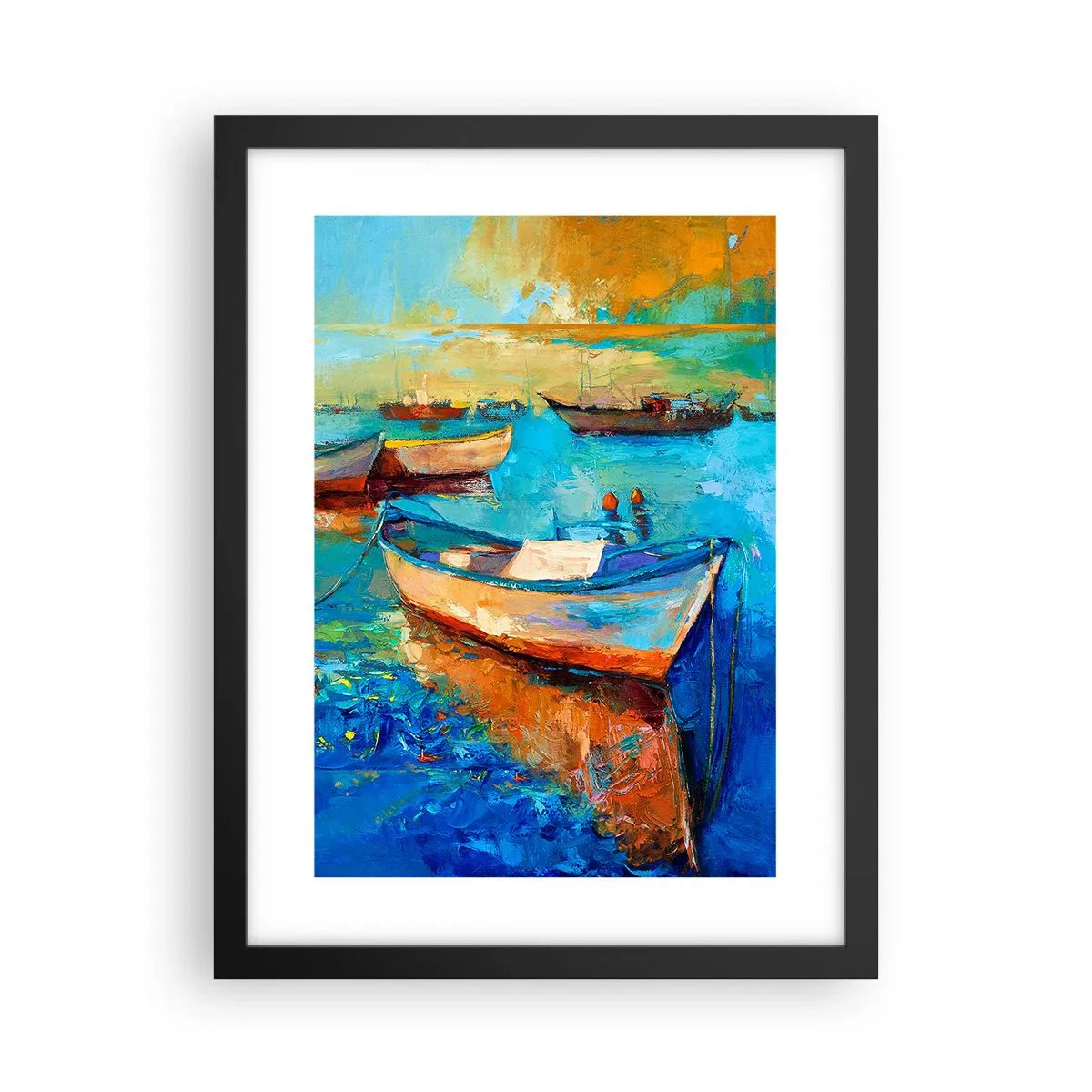 Póster en marco negro - En la bahía sur - 30x40 cm