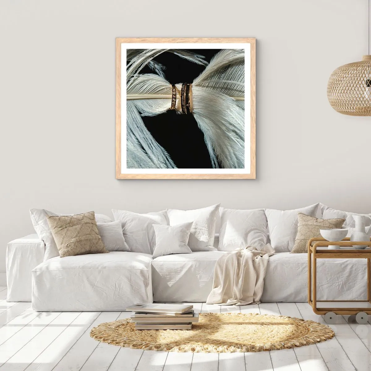 Póster en marco roble claro - ...y no te dejaré.... - 40x40 cm