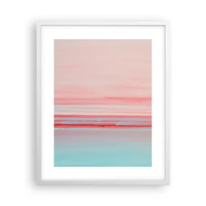 Póster en marco blanco - Abstracción al amanecer - 40x50 cm