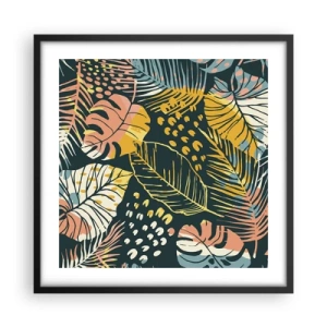 Póster en marco negro - Una frondosa fantasía - 50x50 cm