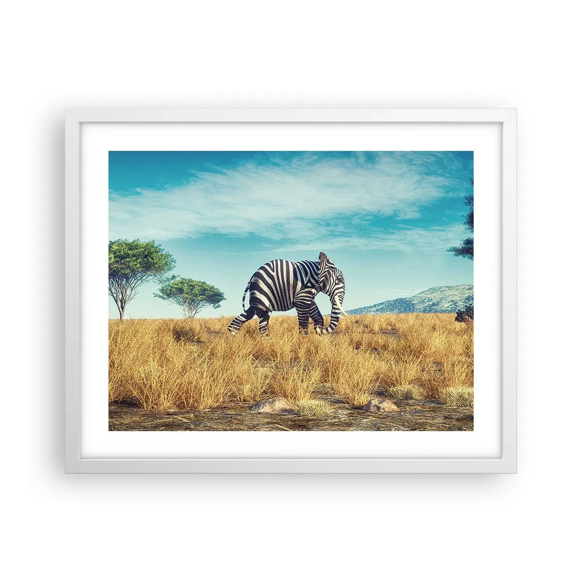 Póster en marco blanco - El gris ya no está de moda - 50x40 cm