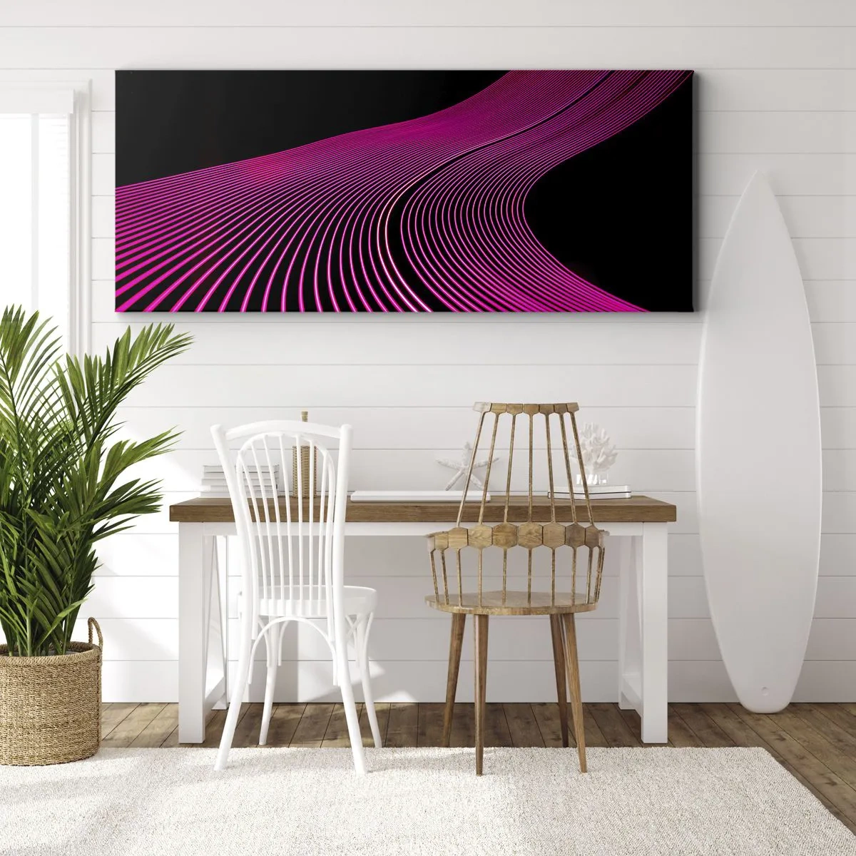 Cuadro sobre lienzo - Impresión de Imagen - Avenida de luz - 100x40 cm