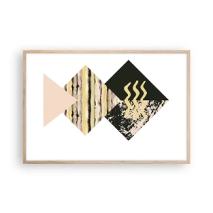 Póster en marco roble claro - No es tan sencillo - 91x61 cm