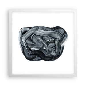 Póster en marco blanco - No es tan sencillo - 40x40 cm