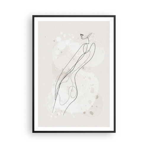 Póster en marco negro - Una mirada no dice nada y al mismo tiempo lo dice todo - 70x100 cm