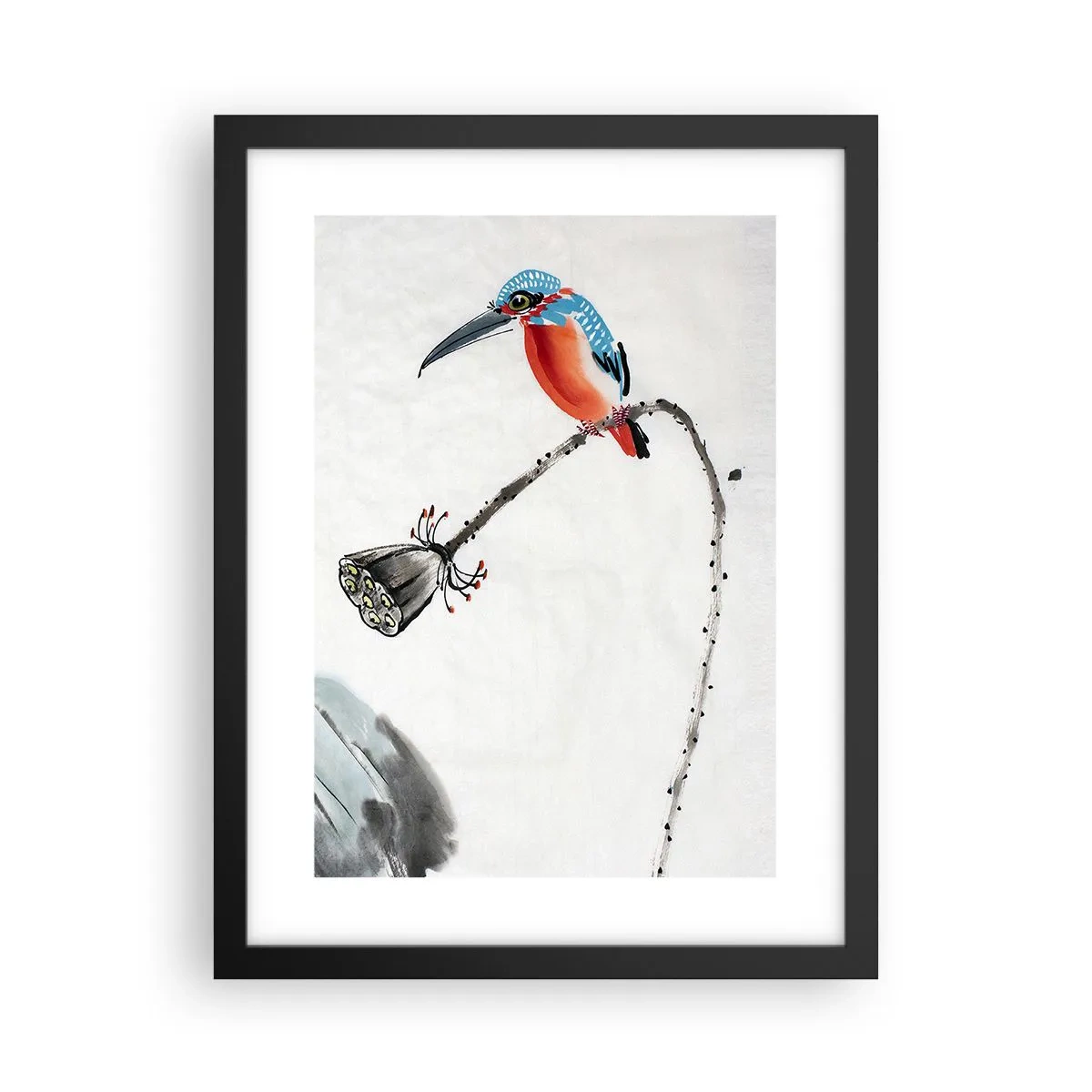 Póster en marco negro - La vida de la pradera - 30x40 cm