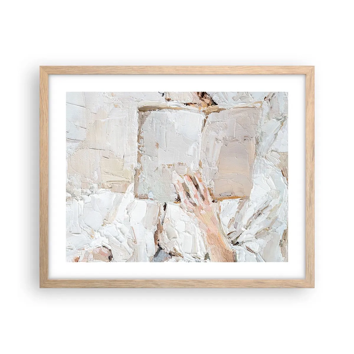 Póster en marco roble claro - En otro mundo - 50x40 cm