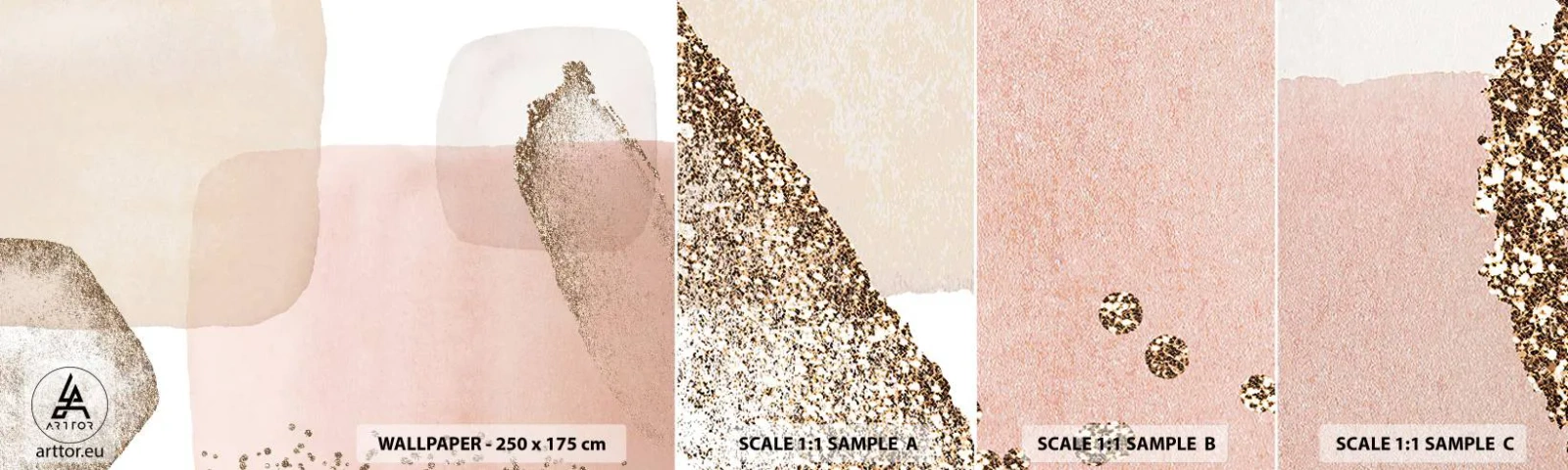 Muestra De Fotomural Standard Eco - Una mirada a través del color - Abstracción, Pedazo, Patrón moderno - 100x30 cm