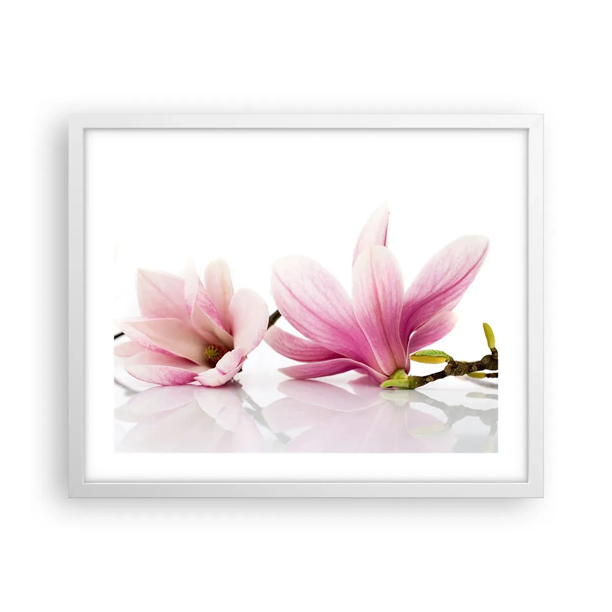 Póster en marco blanco - Suave como un soplo de primavera - 50x40 cm