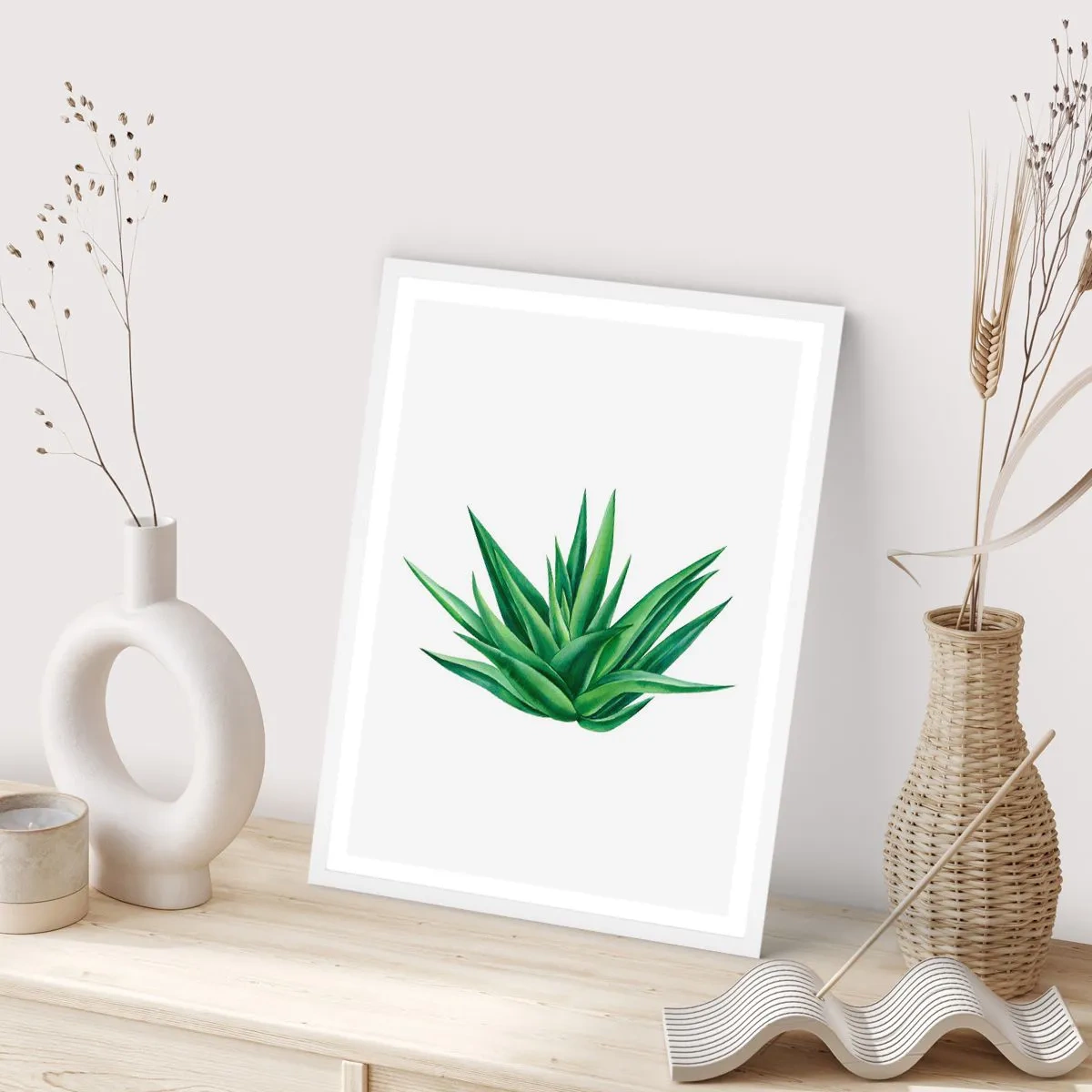 Póster en marco blanco - Verde - fuerza - vida - 61x91 cm