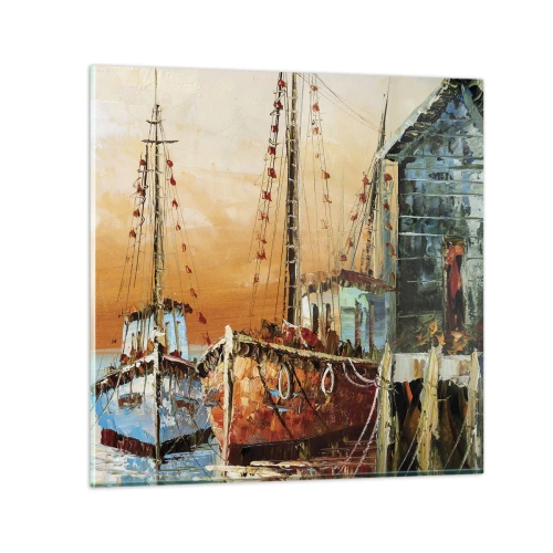 Cuadro sobre vidrio - Impresiones sobre Vidrio - Regreso pacífico - 30x30 cm