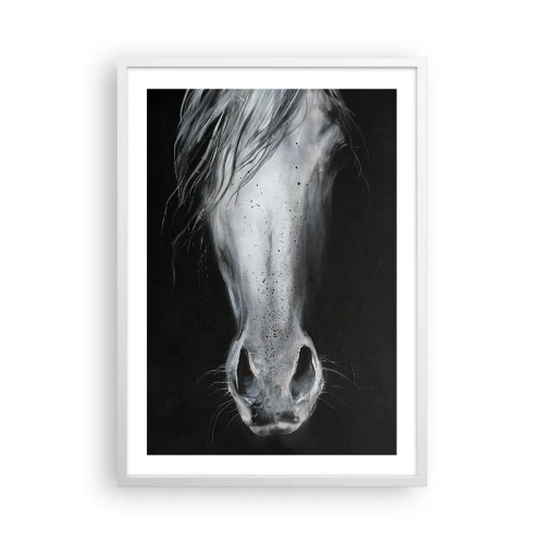Póster en marco blanco - Mirada seductora - 50x70 cm