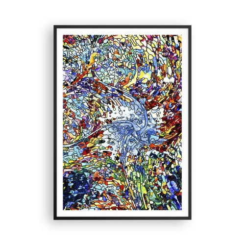 Póster en marco negro - Vidriera - 70x100 cm