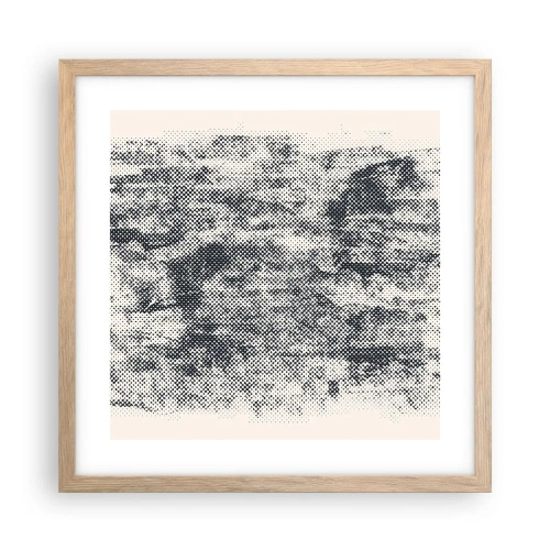 Póster en marco roble claro - Composición brumosa - 40x40 cm