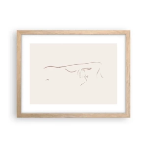 Póster en marco roble claro - La forma del deseo - 40x30 cm