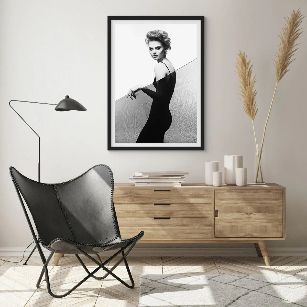 Póster en marco negro - Mirada magnética - 50x70 cm