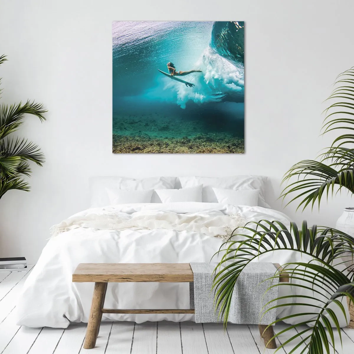 Cuadro sobre lienzo - Impresión de Imagen - Mundo submarino - 60x60 cm