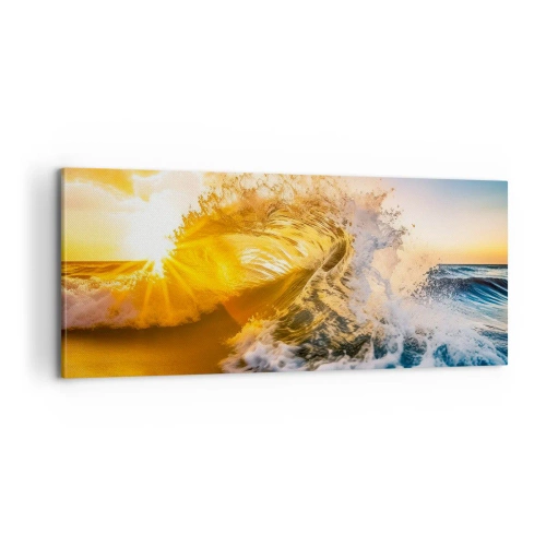Cuadro sobre lienzo - Impresión de Imagen - Jugando en la arena - 100x40 cm