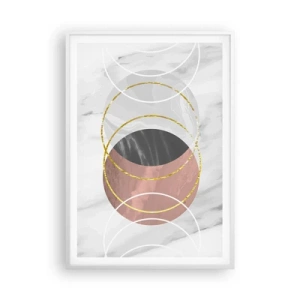 Póster en marco blanco - Música de las esferas - 70x100 cm