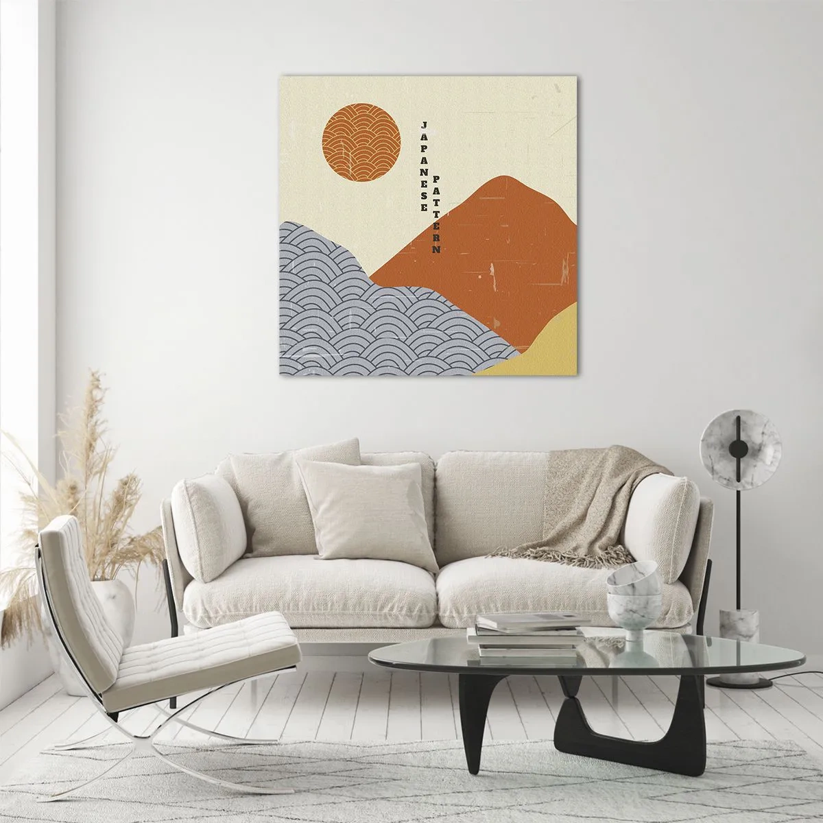 Cuadro sobre vidrio - Impresiones sobre Vidrio - En el espíritu japonés - 30x30 cm