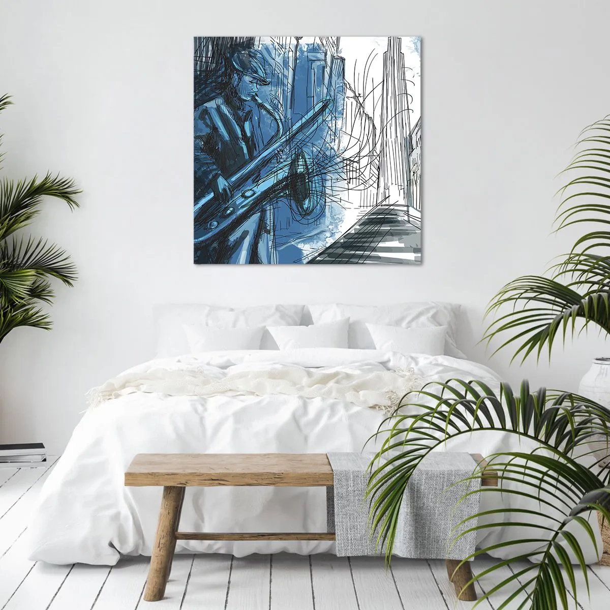 Cuadro sobre lienzo - Impresión de Imagen - Rapsodia urbana - 30x30 cm