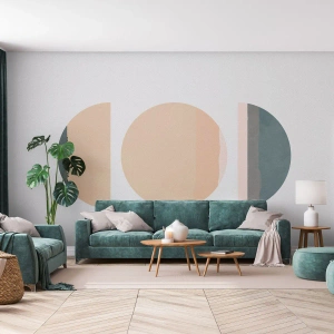 Fotomural Premium Canvas - Círculo tras círculo - Abstracción, Pedazo, Arte Moderno - 350x256 cm