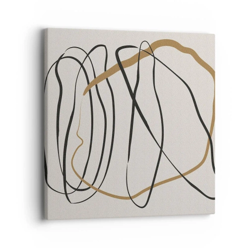 Cuadro sobre lienzo - Impresión de Imagen - Composición: danza lineal - 40x40 cm