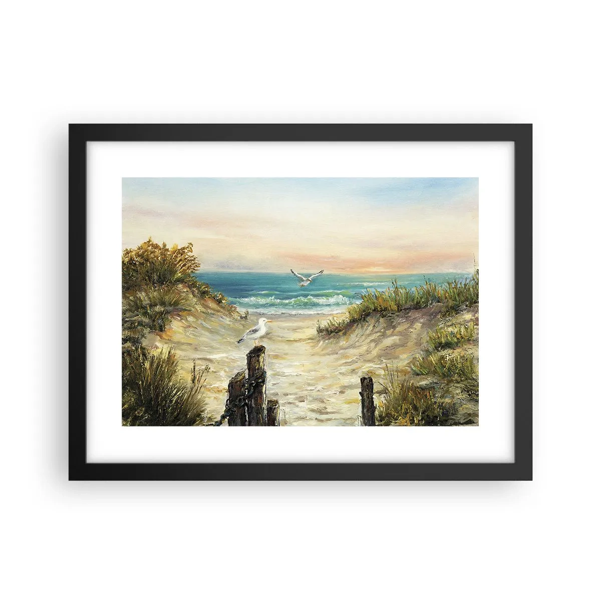 Póster en marco negro - Un retiro ventoso - 40x30 cm