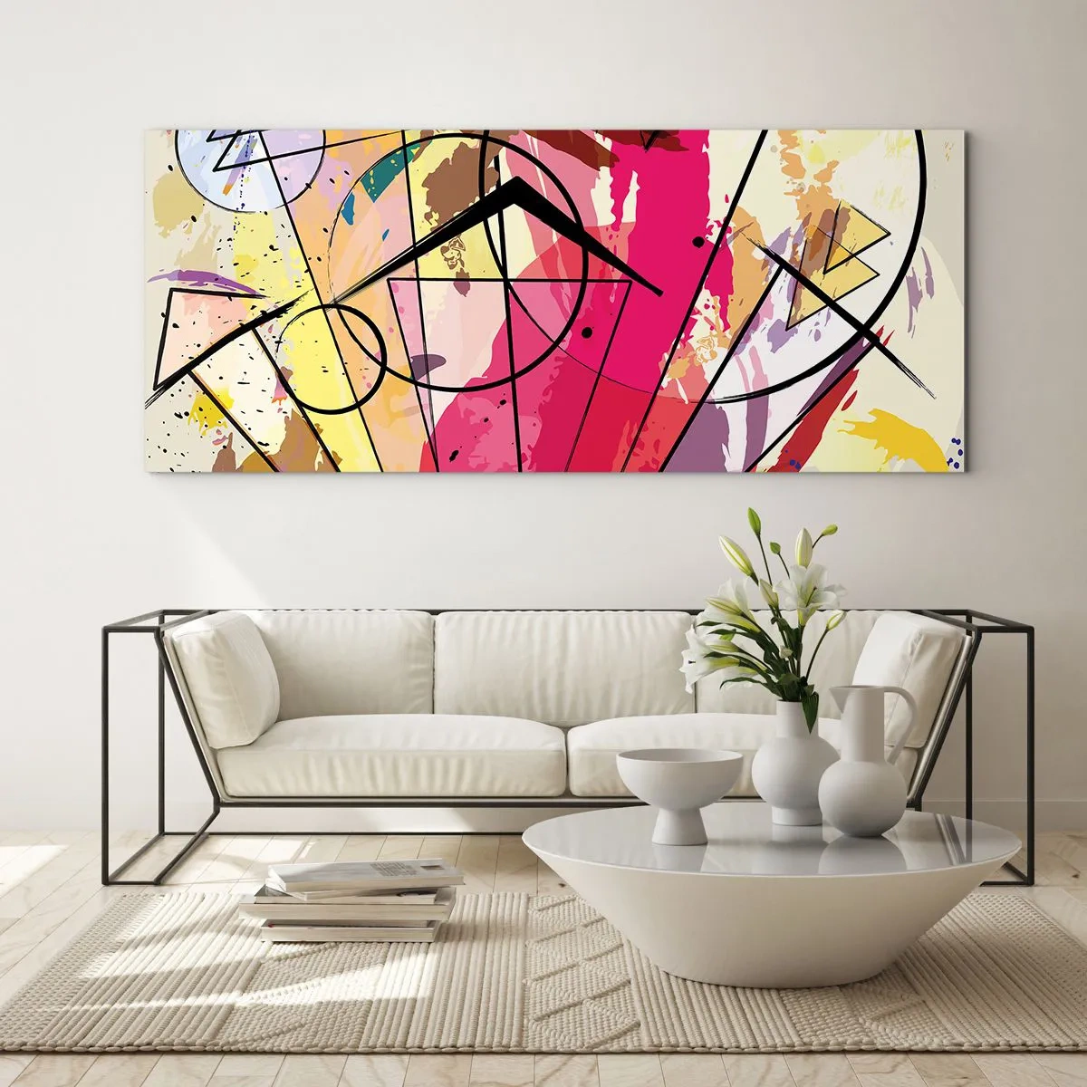 Cuadro sobre vidrio - Impresiones sobre Vidrio - Explosión - 100x40 cm