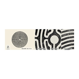 Muestra de fotomural Premium Canvas - Orden misterioso - Laberinto, Minimalismo, En blanco y negro - 100x30 cm