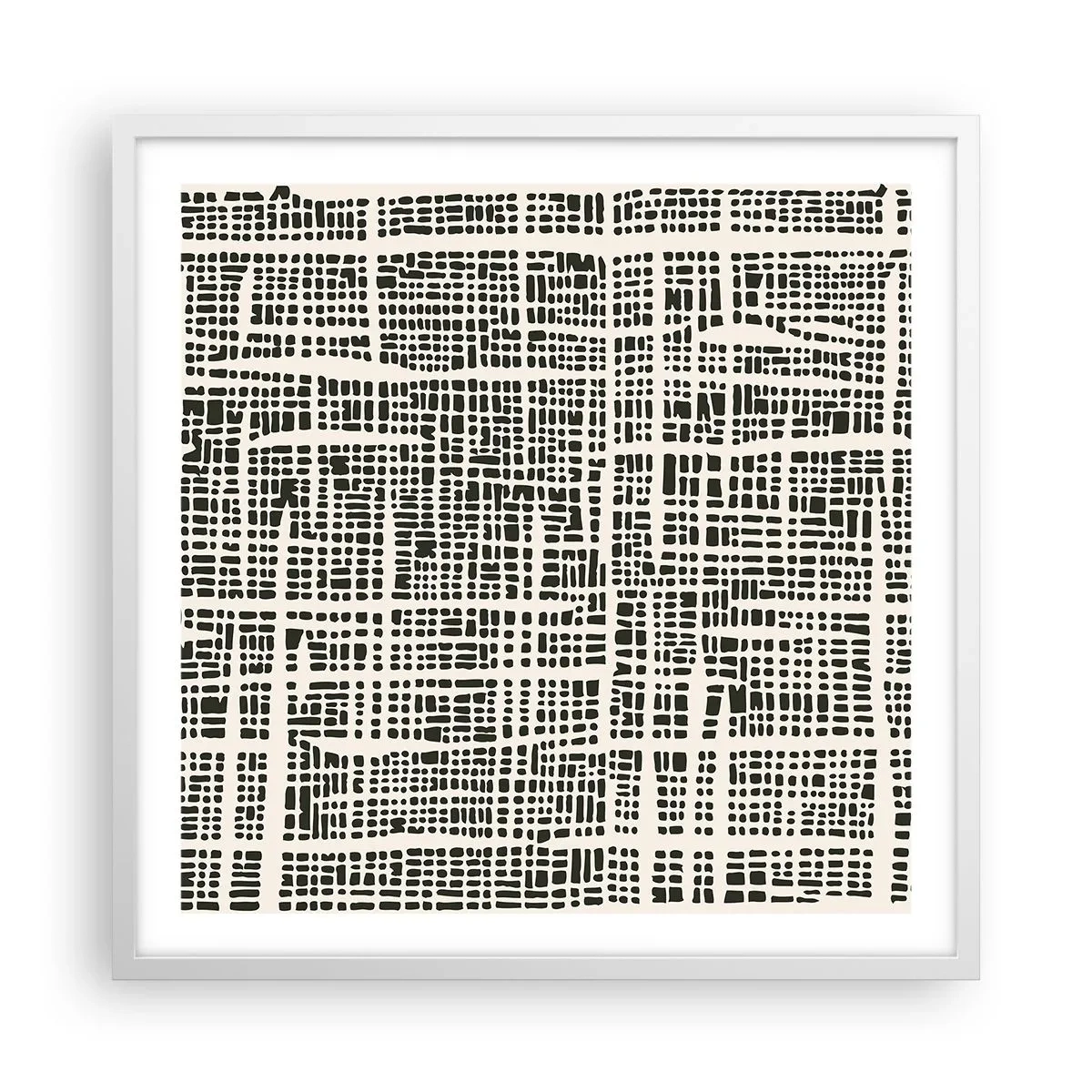 Póster en marco blanco - Composición del tejido - 60x60 cm