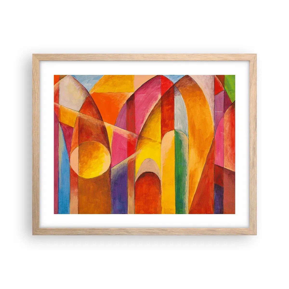 Póster en marco roble claro - Catedral del sol - 50x40 cm